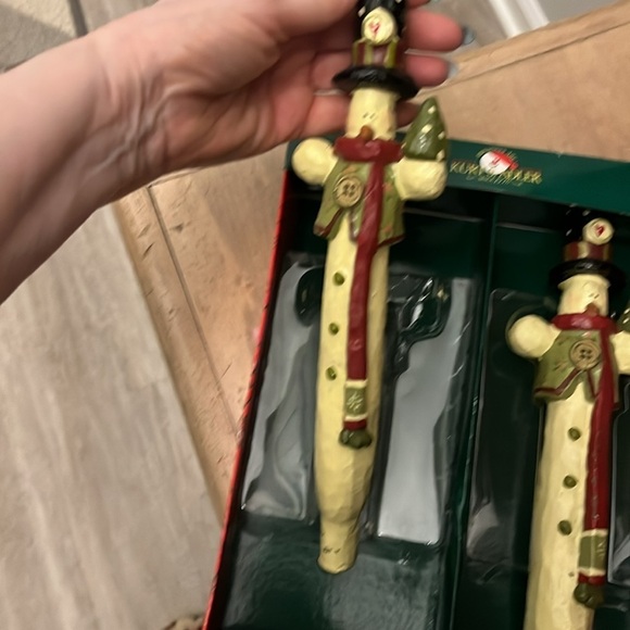 Kurt Adler Christmas Snowman Taper Candles Snowtown 10” NWT - Picture 2 of 7